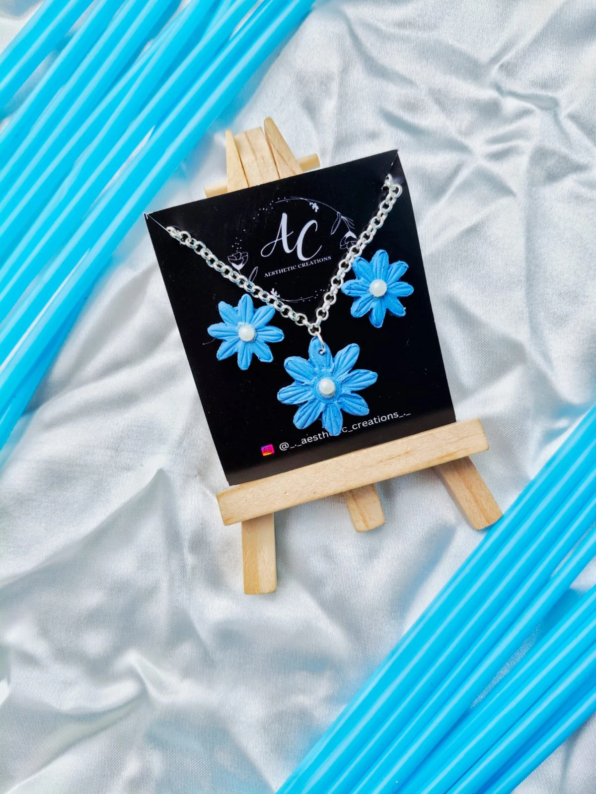 Clay Necklace and Earrings